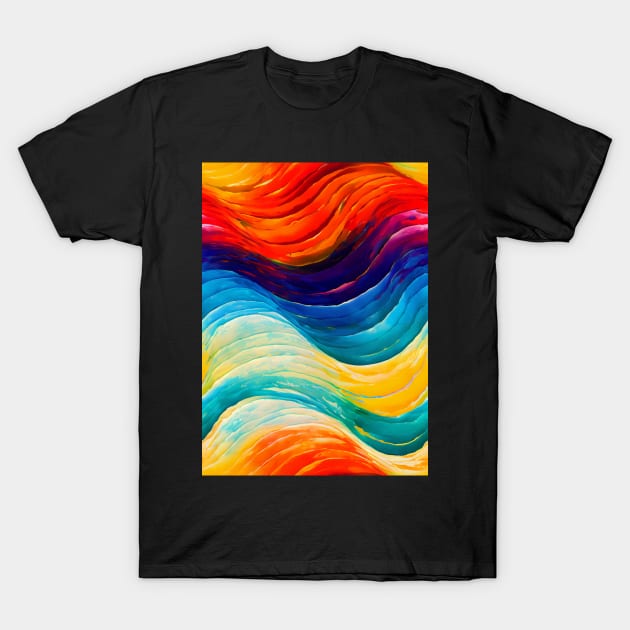 Rainbows Everywhere! Colorful abstract pattern #8 T-Shirt by Endless-Designs